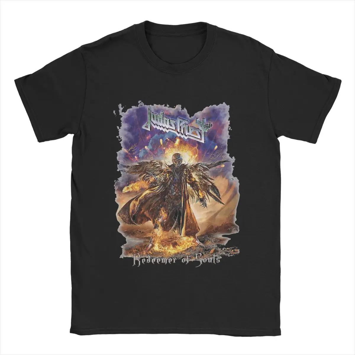 

Мужская футболка Judas Priest Fashion 100% хлопок футболки с коротким рукавом футболки с круглым воротом одежда с графикой S чёрный