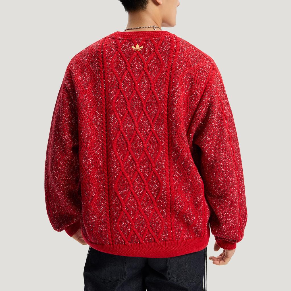 Adidas Originals FW25 Sweatshirt Year Of The Horse Limited CNY New Year Edition Sport Loose Knit Long Sleeve Sweater Unisex Sweatshirt KT0693