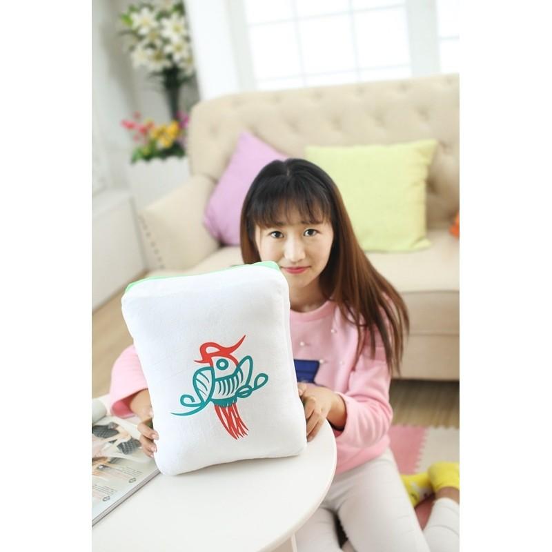 Mahjong Themed Plush Pillow Toy With Pp Cotton Filling For Home Decor Gift Special Characters Included