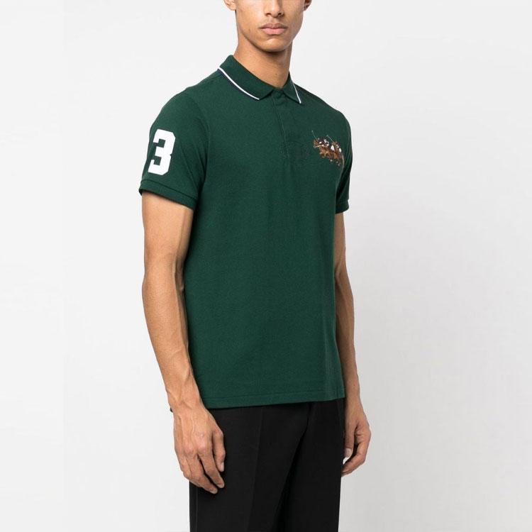 Polo Ralph Lauren SS23 Animal Pattern Straight Fit Short Sleeve Polo Shirt Men Tops Green 710900614-004