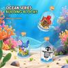 Non-Toxic New Product Simulation Animal Series Creative Children'S Toys Bottled Building Blocks Flamingo Seahorse Educational Gift Model