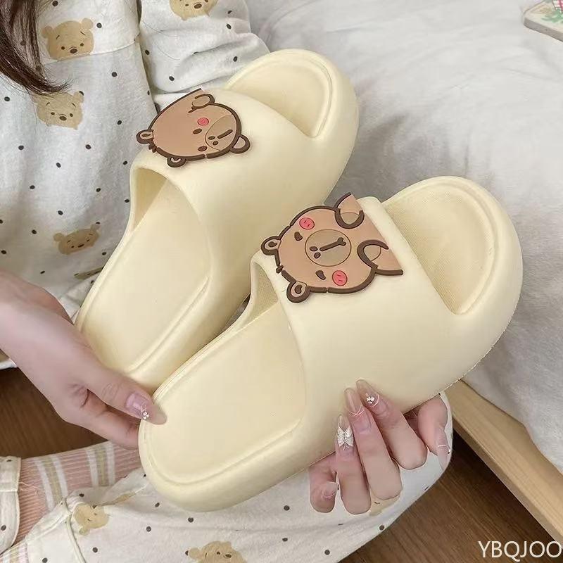 Fashion Summer New Beach Slipper Outdoors Nonslip Couple Shoes Cute Capybara Design slipper Men Women Thick Sole Slippers Zapatos 2025