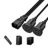 IEC320 C14 To AU Socket Y Splitter Power Cable Cord C14 Plug Extension C13 Male To Australian Standard Power Cord