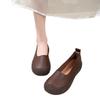 Original handgefertigte Retro-Lichtmaul-Einzelschuhe Sommer und Herbst neue Übergrößenschuhe bequeme weiche Sohle weiche Oberfläche Damenschuhe Mutterschuhe