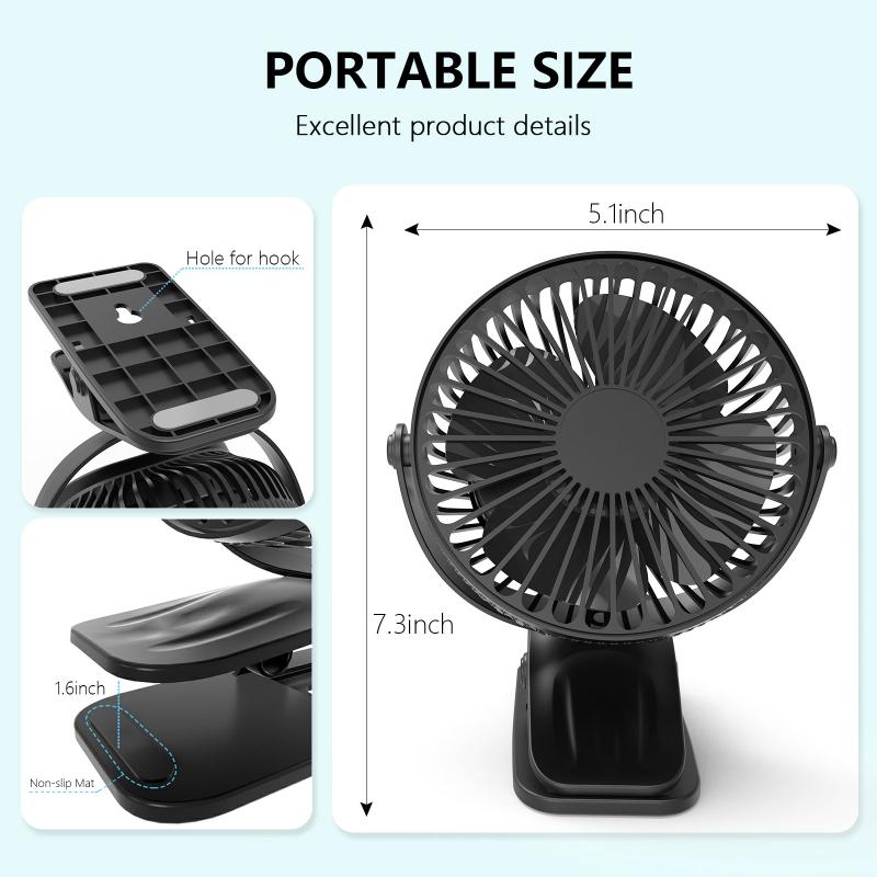 USB Small Fan Wireless Handheld Clip Fan Rechargeable Ultra-quiet High Quality Cooling Ventilador Portable Mini Fan