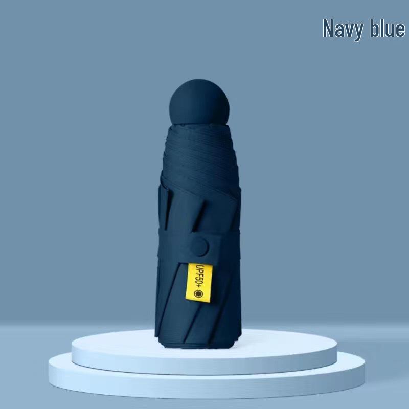 Compact Folding Umbrella - Sun & Rain Protection, Capsule Design, High-End Women’s Pocket Accessory.