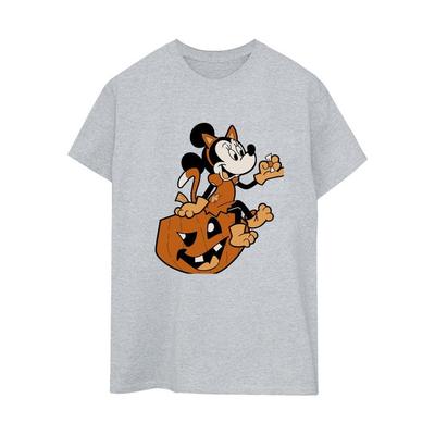 Damen/Damen Minnie Maus Katze Baumwolle Boyfriend Halloween T-Shirt