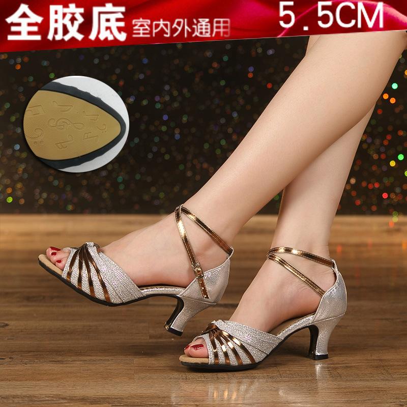 Women Latin Dance Shoes Modern Ballroom Salsa Practice Shoes Sandals Children/Kids/Girls Ladies Tango Dance Shoes High Quality