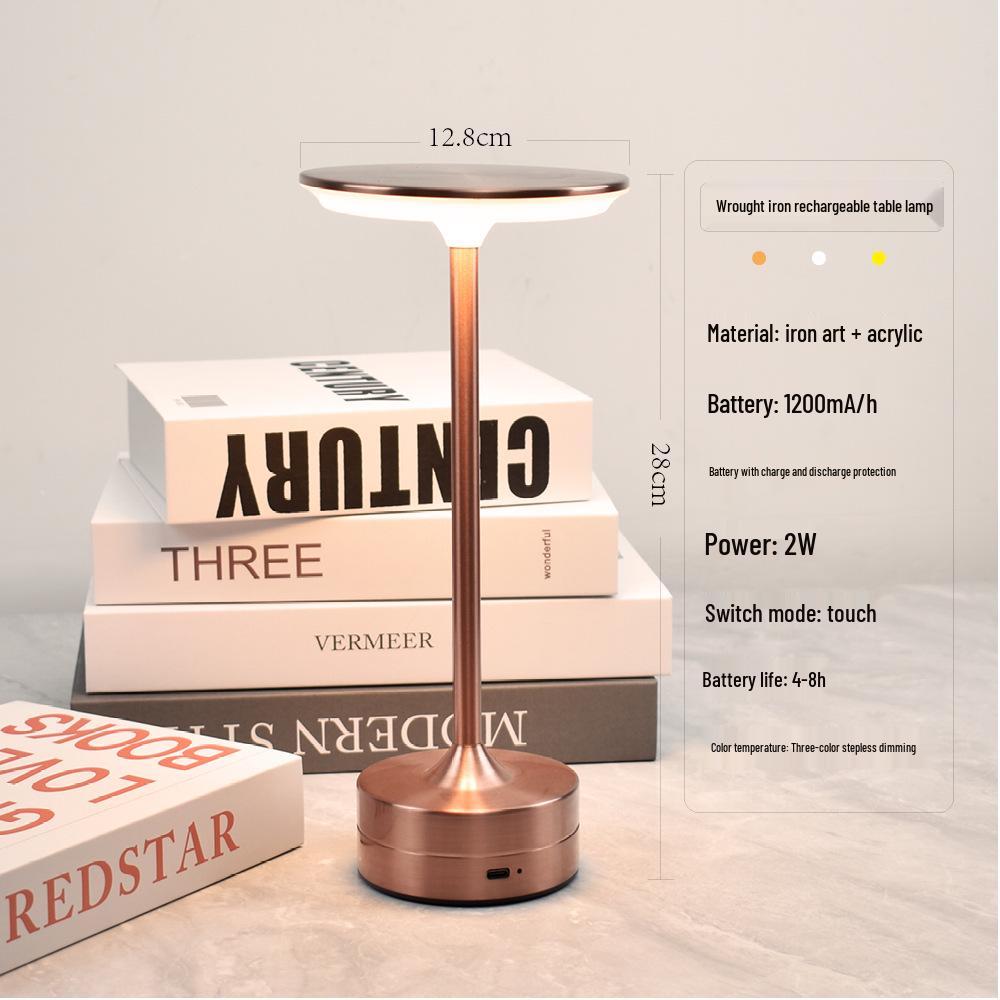 Cross-border LED Touch Table Lamp: Night Light & Decorative Atmosphere for Restaurant Bars & Dining Tables - Minimalist Design