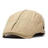 Hat Men's Cotton Beret Adjustable Bent Cap Solid Color Fashion Forward Hat