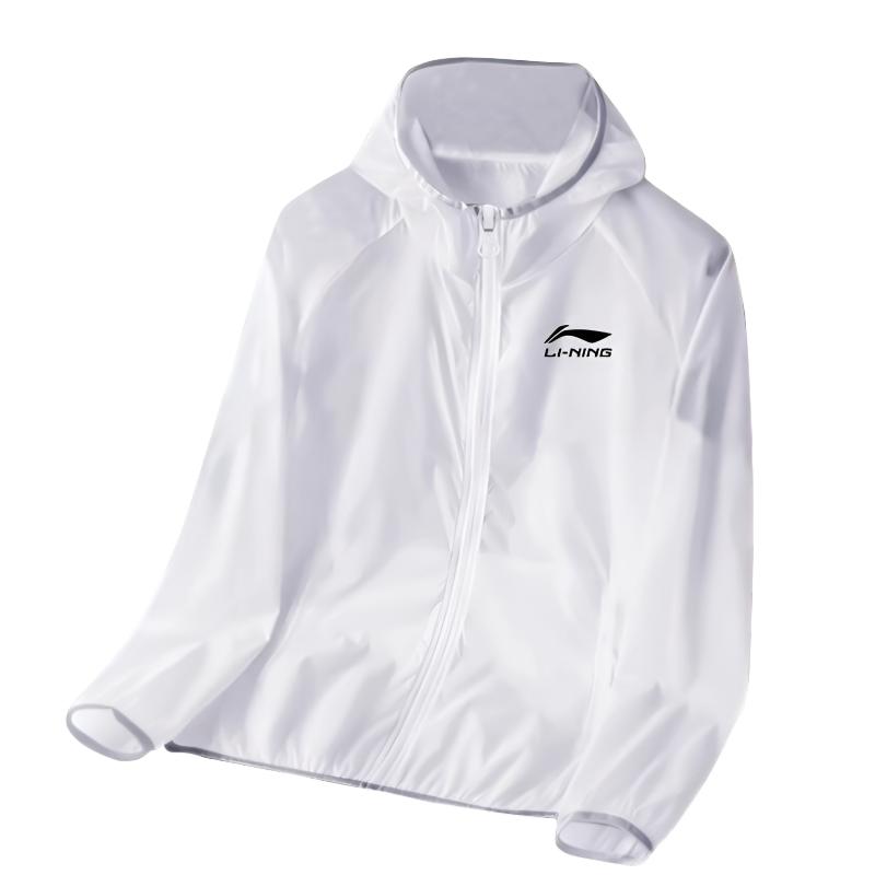 

Li Ning Легкая Удобная Приятная к коже Куртка с капюшоном Спортивная Ветровка Ледяной шелк Охлаждающий эффект Дышащая Защита от солнца LN-YFDT135-1 S