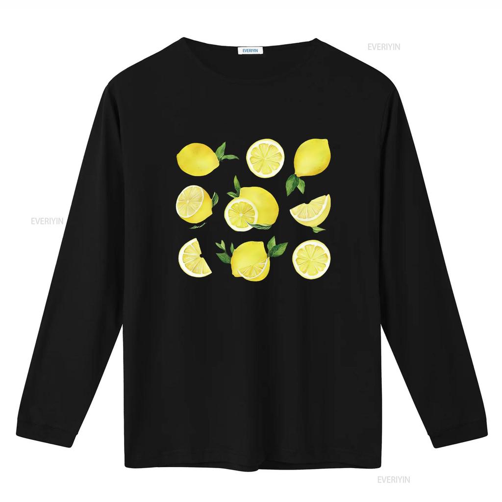 Lemon Print T Shirt Cute Lemons  Casual Adult Women S Sizes Handmade Clothing For Lovers Vintage Washed Versatile