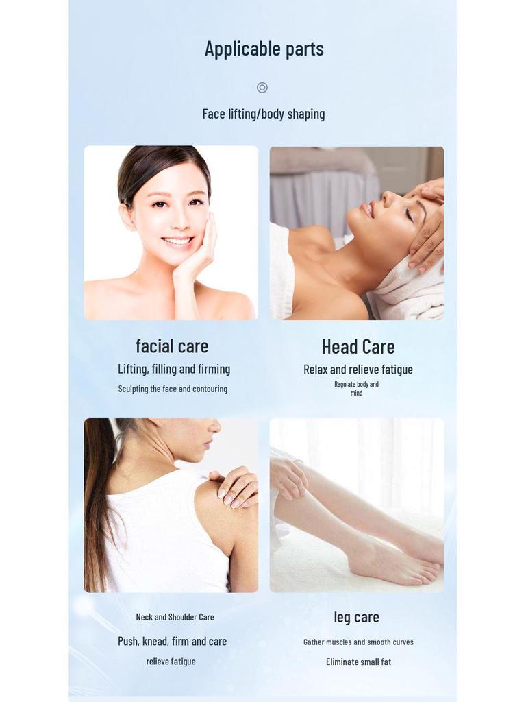 Microcurrent Beauty Device: Wrinkle Reduction, Face Slimming, Lifting & Firming Facial Massager, Skin Cleansing & Tenderizing