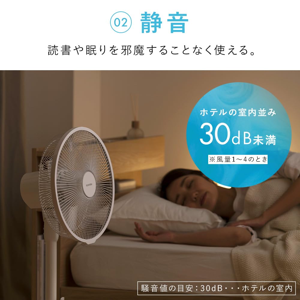 saving IRIS OHYAMA Electric DC 7 Wind Speed 5 Left and Right Swing White [Energy measures] Fan, Quiet, Motor, Levels, Blades, LFD-307LE-W,