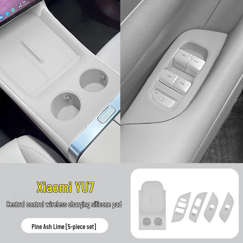 Silicone Mat for Xiaomi YU7: Central Control, Door Panel, Window Lift Handle Protection Pad, Interior Decoration.