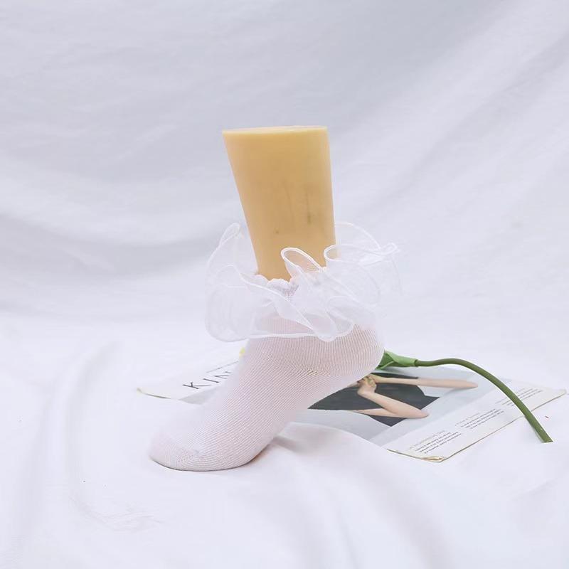 Ins Fashion Children's Dance Socks Princess Girls Frilly Sock Soft Infant Baby Socken Ruffle Socks For Kids School High Quality