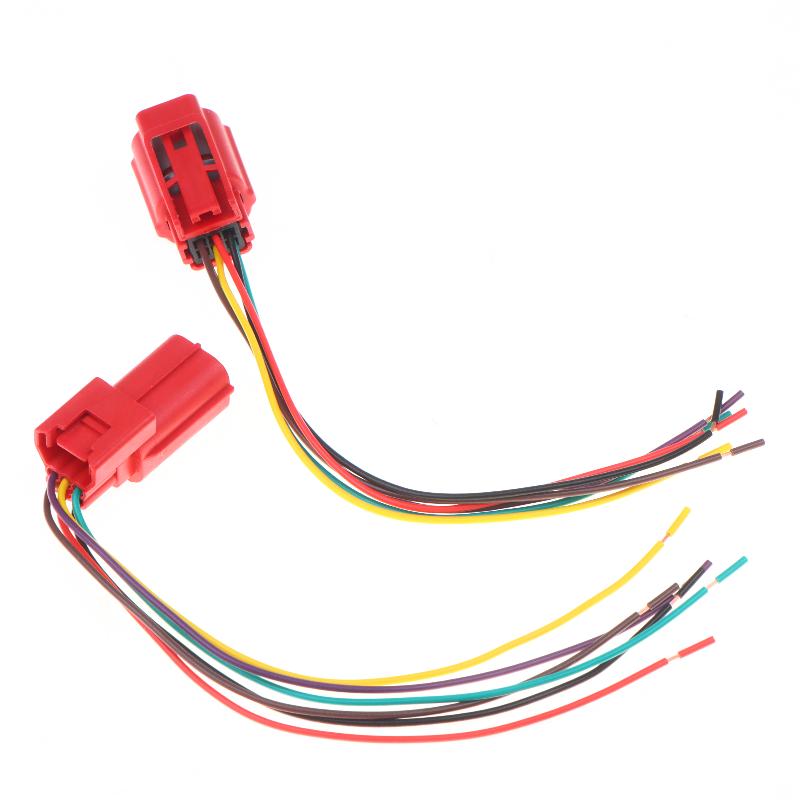 Motorcycle OBD Diagnostic Plug Durable Metal Pins Fuel Injection Tester Adapter 2Pcs DJ7065Y-0.6-11/21 for Frequent Shop Use