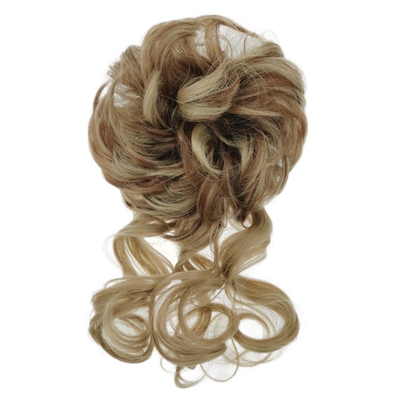 Artificial High-temperature Fiber Fake Hair Circle Fluffy Lazy Hair Bride Braiding Wig Messy Style