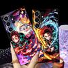Case for Samsung Galaxy S25 Edge S23 Ultra S24 Plus S21 FE S20 Black Soft Phone Cover Anime D-Demon S-Slayer