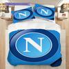 Set Copripiumino Trapuntato con Fantasia SSC Napoli Federa Decorazione per la Casa Regalo di Compleanno (1 * copripiumino + 2 * federa, senza nucleo)