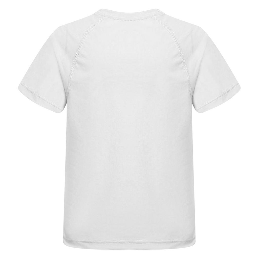 Girls Sports Top Quick Drying Fabric Solid Color Short Sleeve Round Neck Athletic Shirt