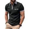 Men's Summer Fashion Loose Polo Shirts Short Sleeve Plaid Turn-down Collar T-shirt Top