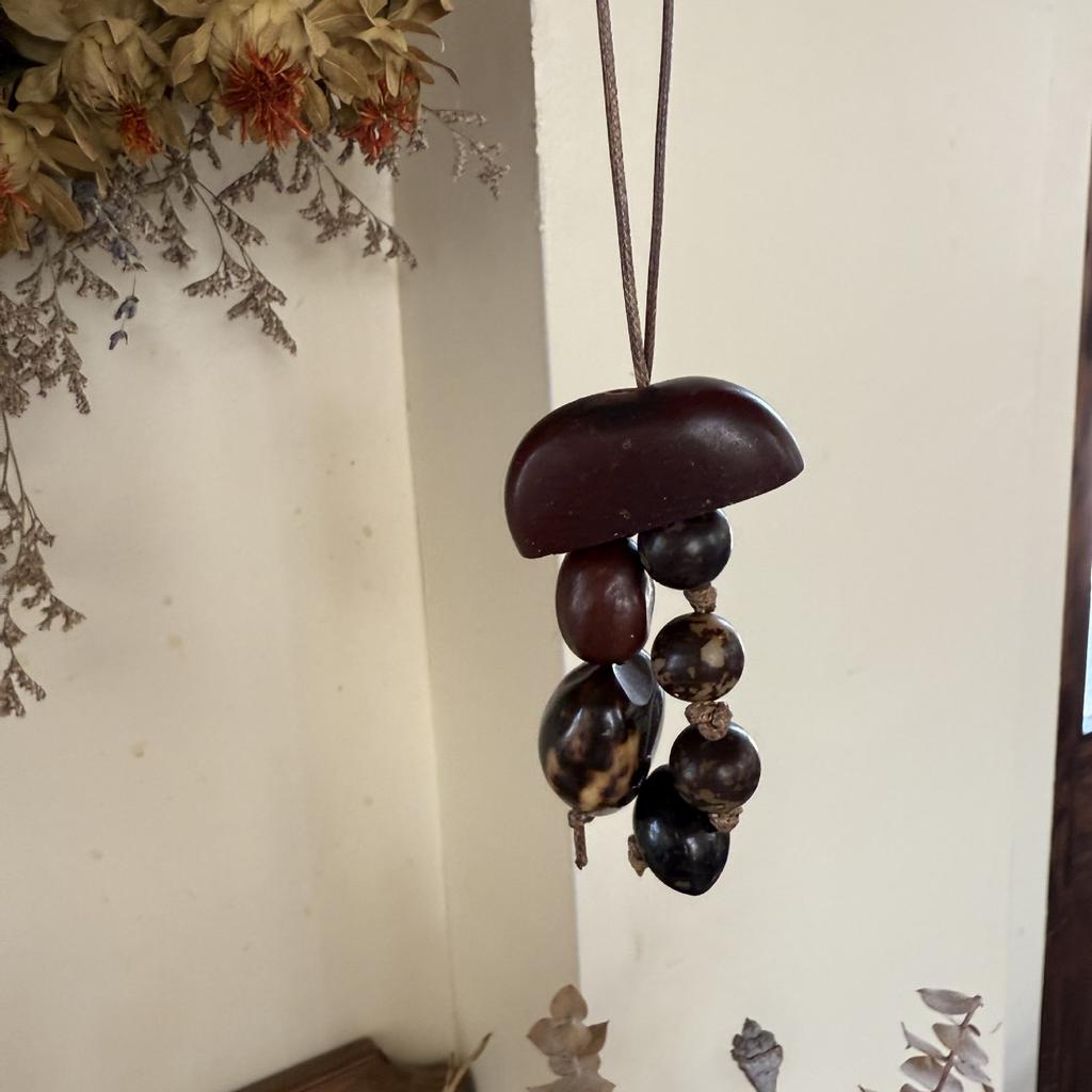 Pflanzenfrucht Anhänger Perlenkette Natürliche Eichelkette für Damen Mode Pulloverkette Modeschmuck Geschenk Zubehör