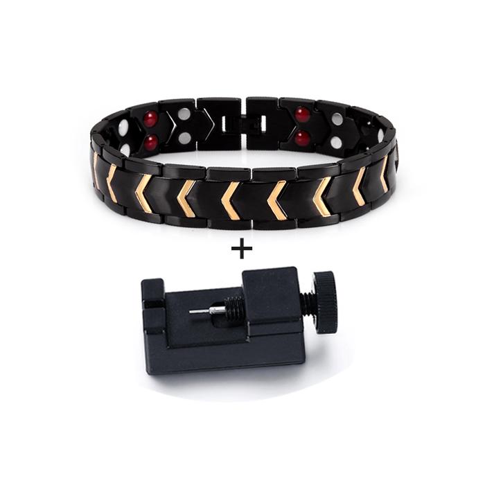 Wrist Band Magnetic Bracelet Male Black Stainless Steel Bracelet Men Hand Chain Wide Health Energy Germanium Bracelets for Men
