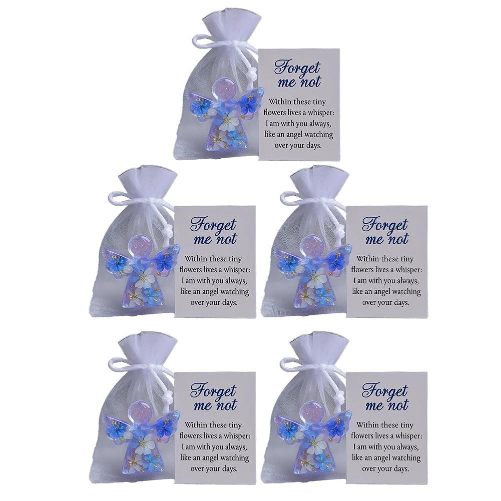 1pc Angel Flat Decoration Angel Present Forget Me Not Angel Present: A Heartfelt Sympathy Keepsake For Loved Ones Decoration