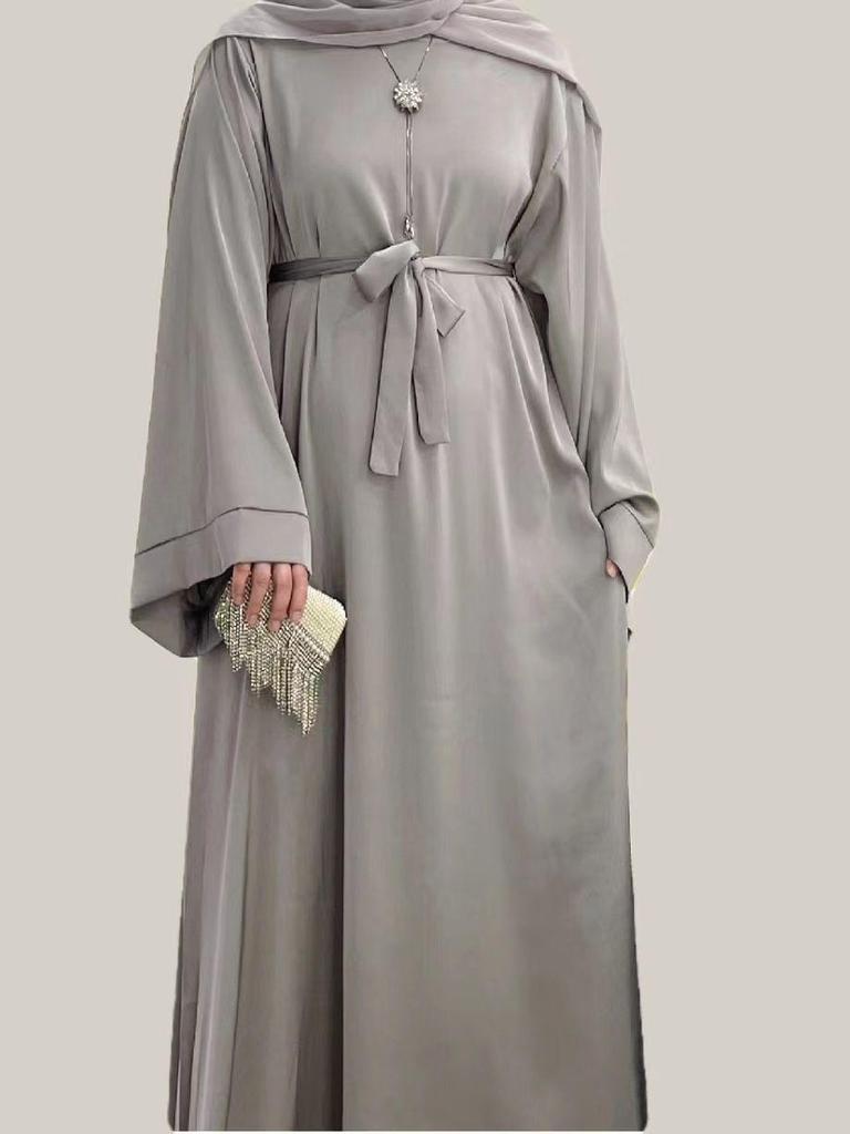 Middle Eastern Turkish Solid Color Multi-Color Large Size Robe Dress