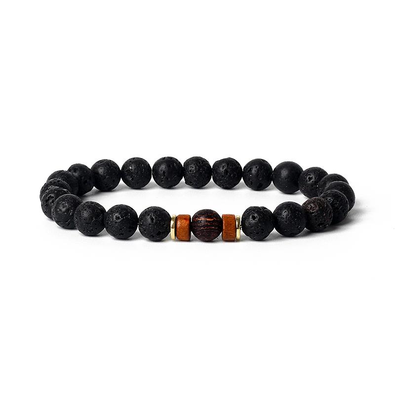 Lava Onyx Dzi Tibetan Buddha Bracelets Men Volcanic Stone Chakra Beads Diffuser Bracelet Women Vintage Meditation Amulet Jewelry