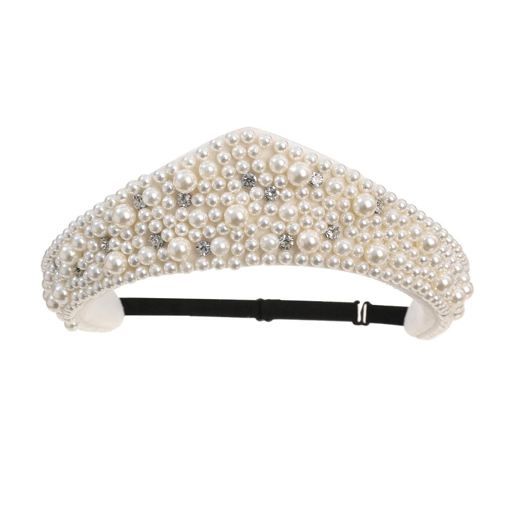 AWAYTR Velluto Perla Spugna Kokoshnik Elastico Fascia per Capelli Tessuto alla Moda Fasce per Capelli Cerchio Fascia Intrecciata per Capelli Accessori per Capelli di San Valentino per Ragazze