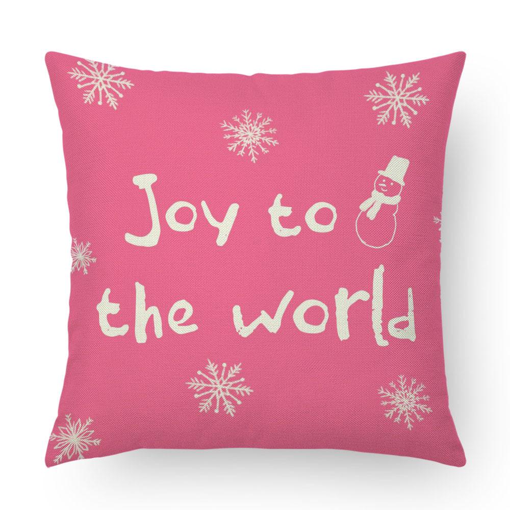 Christmas Imitation Linen Pillow Case Home Decoration Pillow Four-piece Set Sofa Cushion Cover Bedroom Pillow