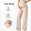 European Maternity Wide-Leg Pants: High Waist, Breathable, Belly Support, Comfortable Fit for Autumn & Winter.