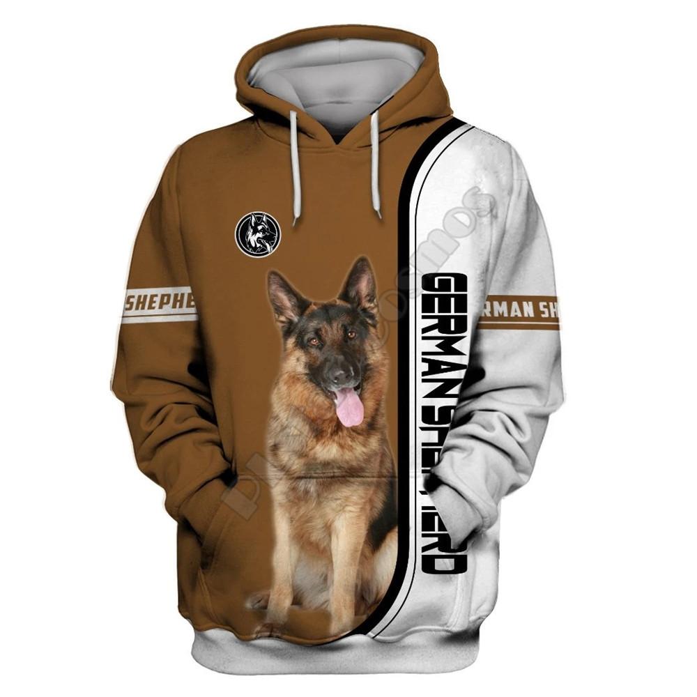 

Любовь Собака Немецкая Овчарка 3D Толстовки Пуловеры Уличный Спортивный Костюм 01 XL