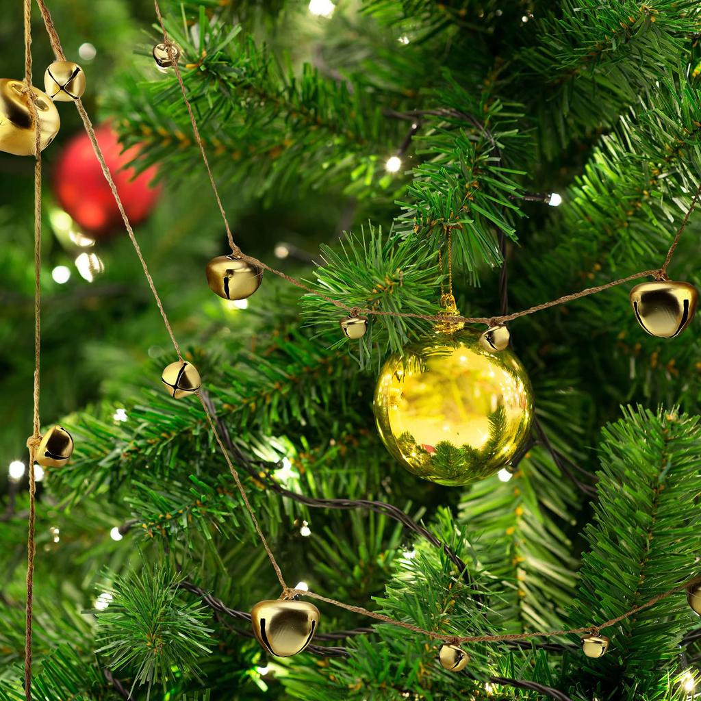 Živé vícebarevné železné vánoční zvonky pro sváteční tvoření, domácí dekoraci, netoxický bezpečný materiál, vhodné pro děti