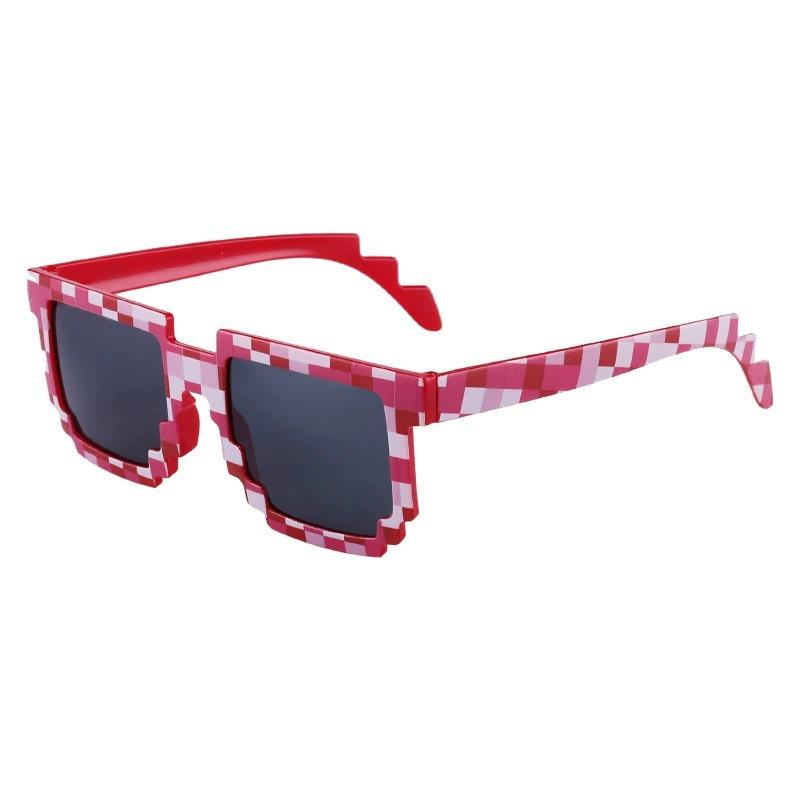 New Fashion Trend Sunglasses Mosaic Checkered Box Glasses Men'S And Women'S Funny Dance Party Sun Glasses