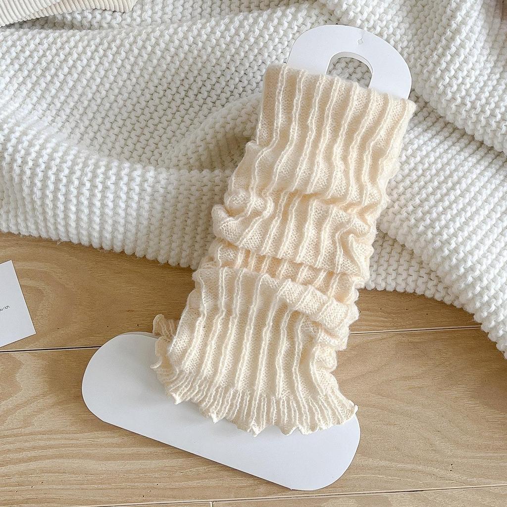 Damen Dunkelgraue Strick-Beinstulpen - Vielseitige Scrunch-Socken für Herbst & Winter