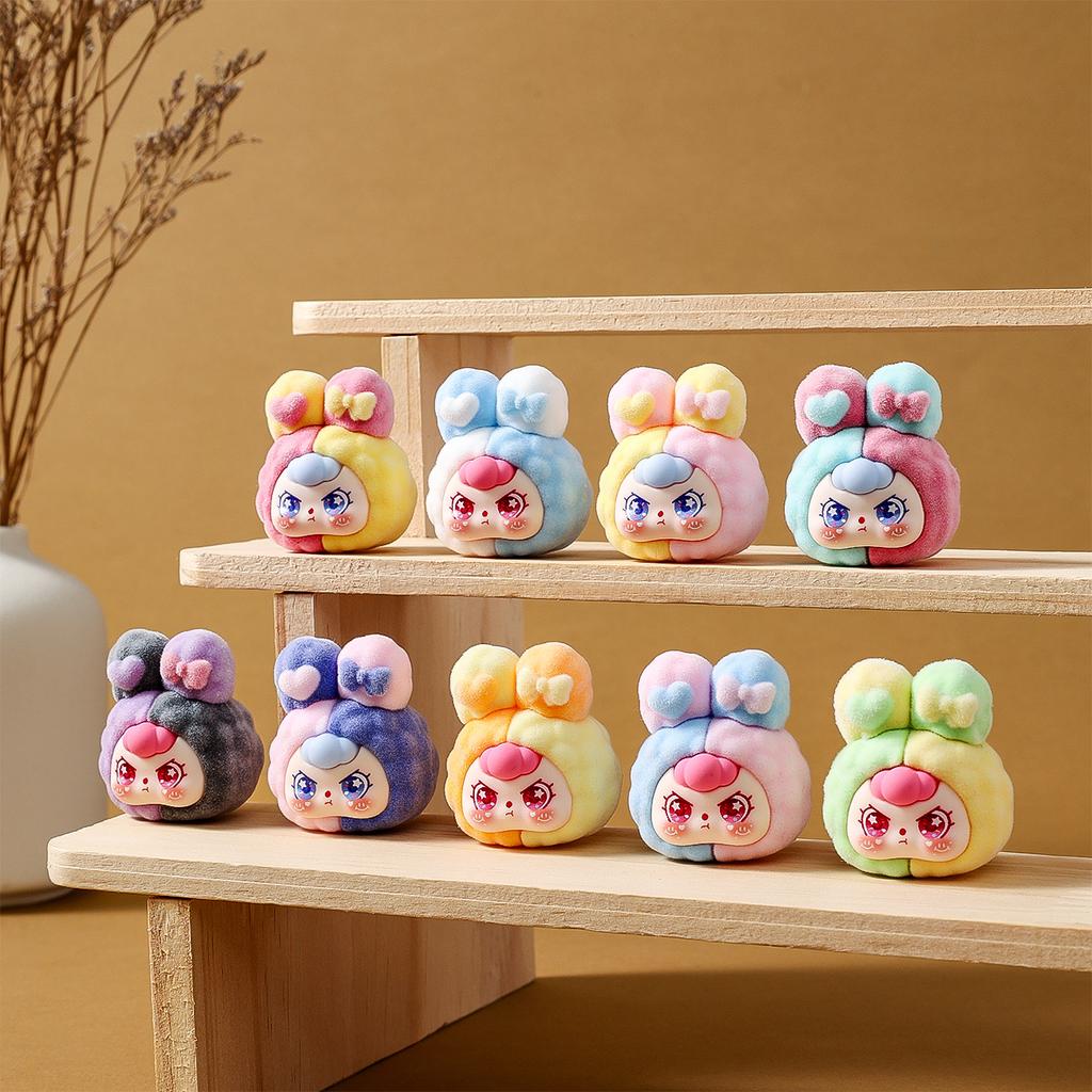 9pcs/Set Mini Baby Three Figure Toy Rabbit Figurine Desktop Decoration Model Ornaments Toys Boys Girls Christmas Gifts