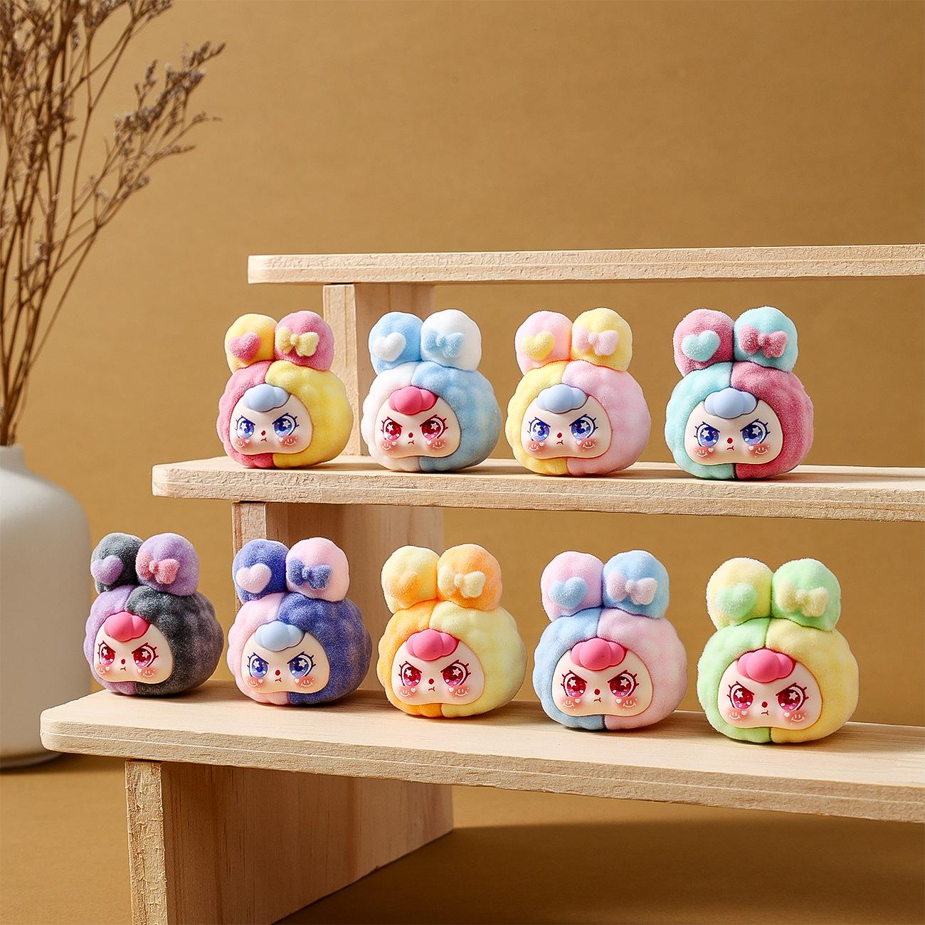 

9pcs Collection Babythree Figure Toy Mini Cat Figurine Desktop Decoration Model Ornaments Playthings Boys Girls Xmas Gifts opp bag