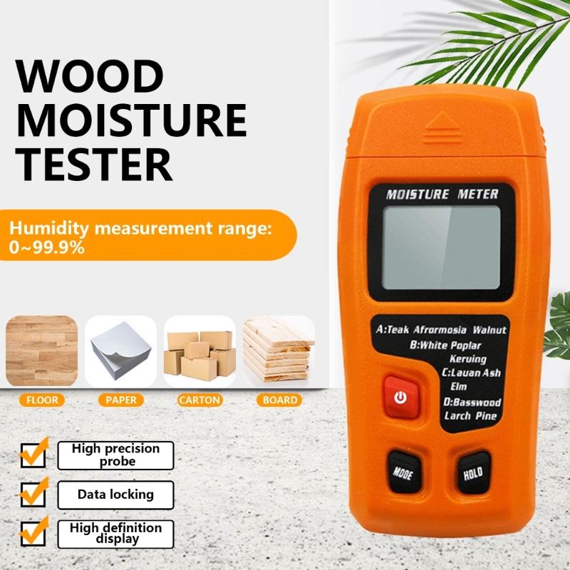 Humidity Measuring Device without Battery ABS Humidity Tester Handheld Moisture Gauges for Construction Indoor Monitoring
