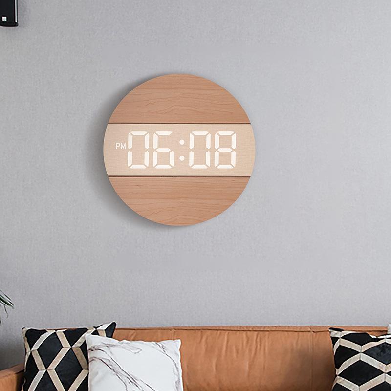 Round simple living room watches, personalized creative decorative clock wall, cream style household watches, G218B