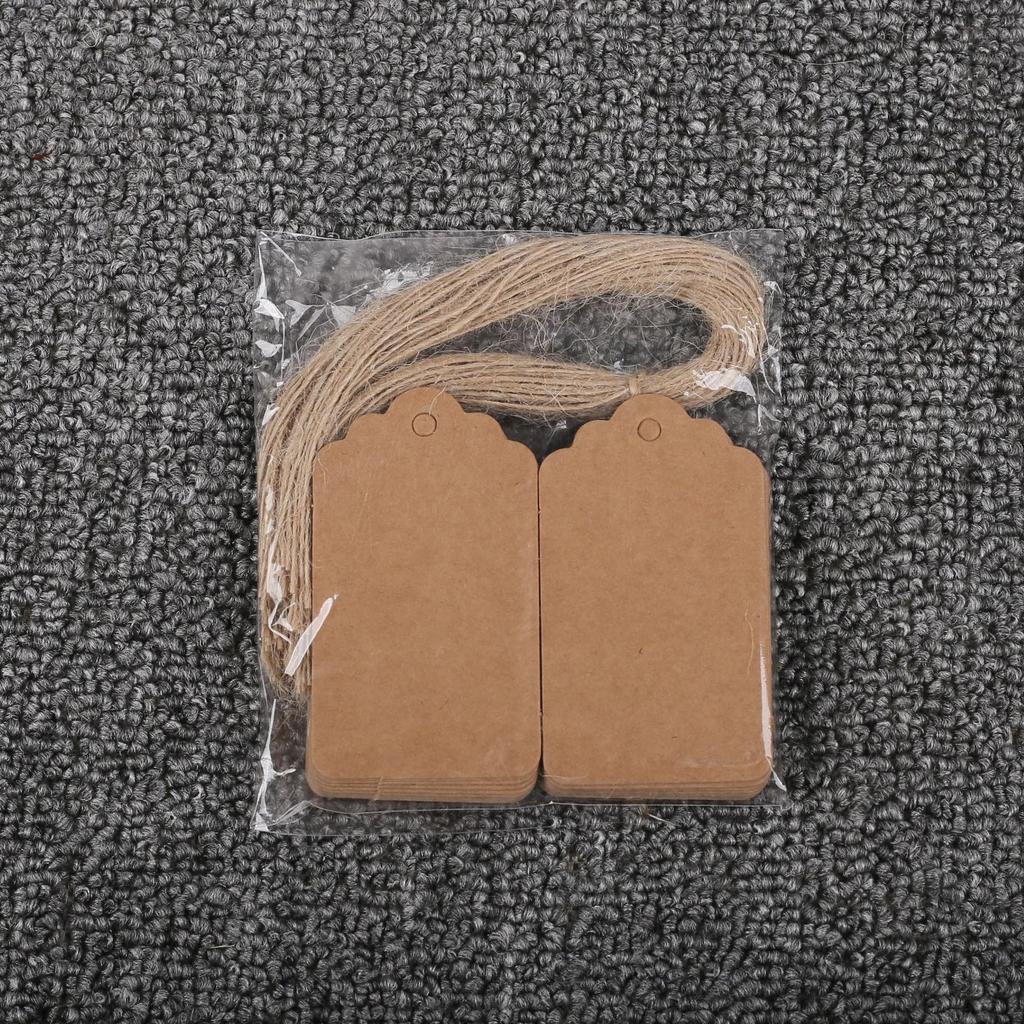 350g Kraft Paper Hang Tags with Hemp Rope for Holiday Labels & Bookmarks