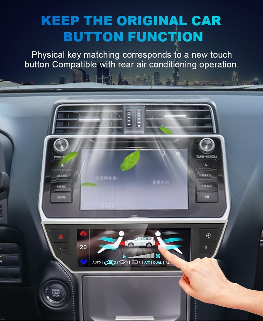 A/C Touch Screen Control Panel For Toyota Land Cruiser Prado 2018-2022 Plug&Play