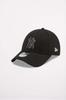 New Era 940 9FORTY Adjustable One Size Fits Polyester Baseball and Black with Silver Outline Cap, All, Cap, Men's Women's, Gender-Free, [Used]