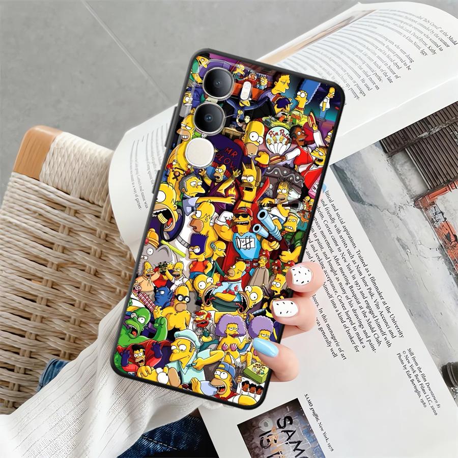 The S-simpsons Case for Vivo V25 V30 V21E V23 Y53S V29 Y71 Y91 V27 Y75 Y81 Y52S Y93 Y51S Y78 Y50 Y95 Phone Cover