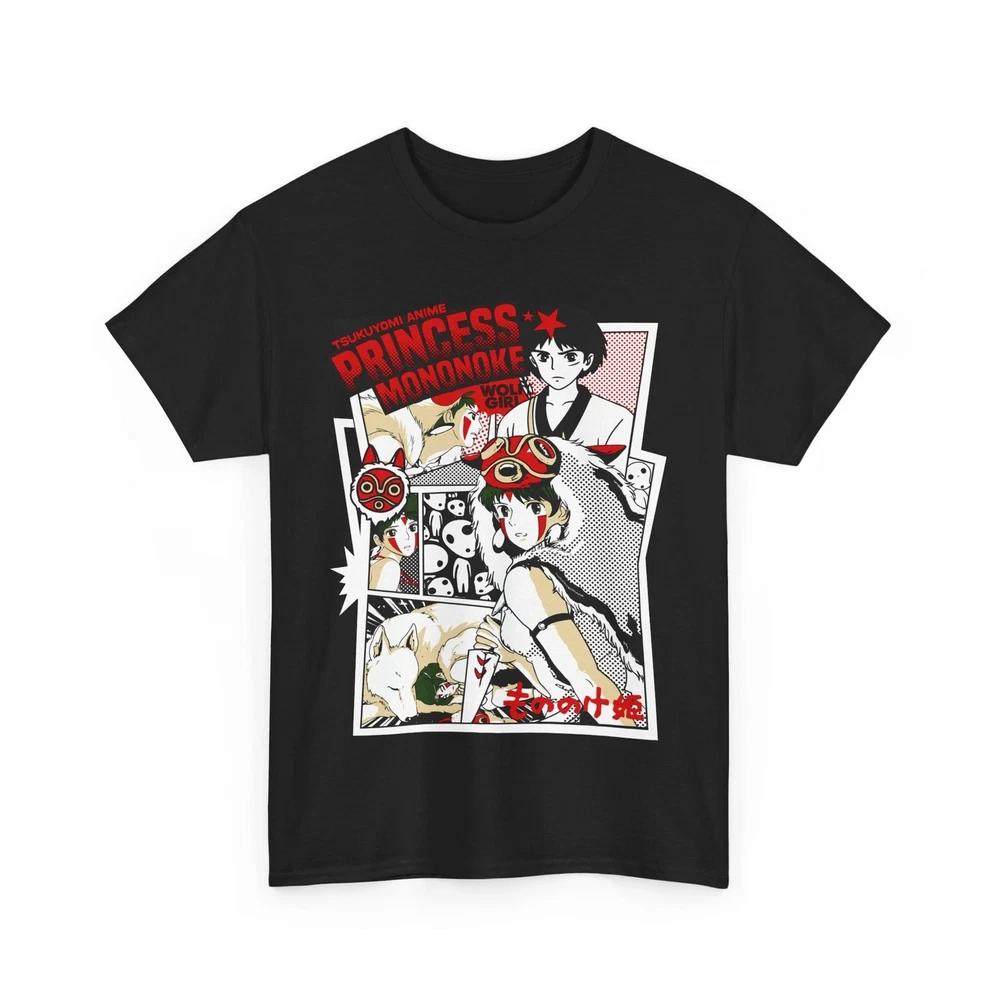 Anime Princess Mononoke Black T Shirt S