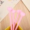 School Season 10pcs 0.5mm Creative Girly Heart Pink Series Gel Pen Cute Stationery Cartoon Love Water-based Pen Signature Pen