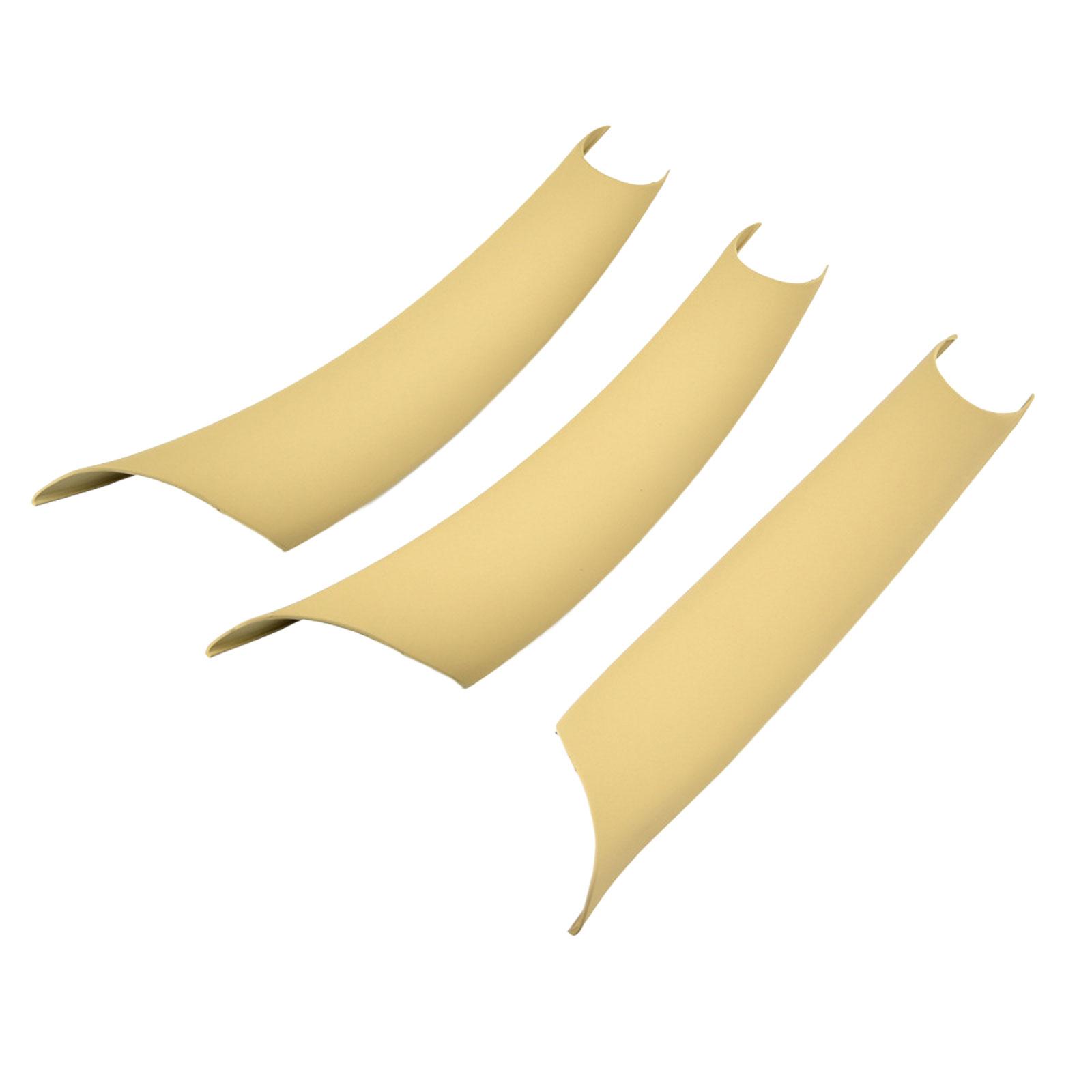 

3x Car Door Handle Covers Driver Passenger Side Interior Door Pull Handles жовтий