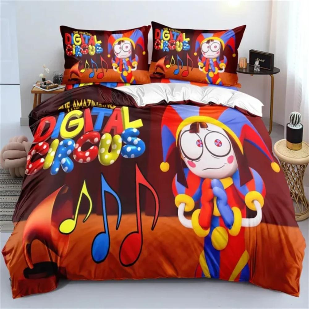 THE AMAZING DIGITAL CIRCUS Bedding Set 3D Duvet Cover Set Bedspread For Boys Girls Kids Home Textiles Microfiber Bedspread